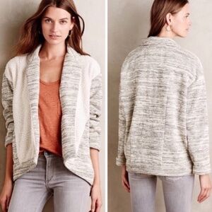 Anthro Saturday Sunday Faux Sherpa Open Front Jacket XS